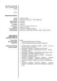 Curriculum vitae Segretario Comunale - Comune di Villanova Mondovì