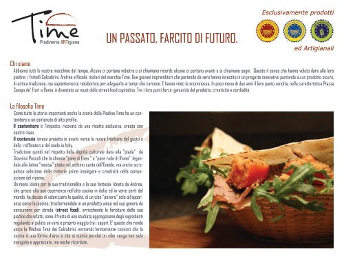 Download della Brochure del Franchising - Piadineria Time