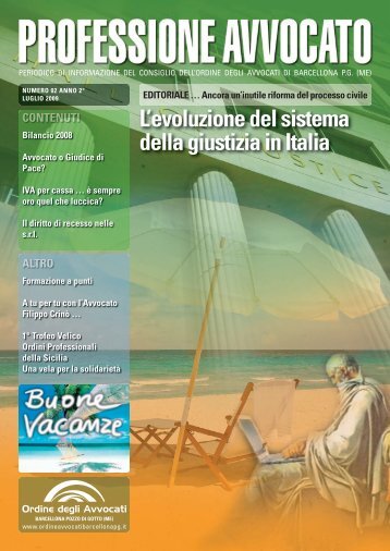 N°2 Luglio 2009 - Consiglio dell'Ordine degli Avvocati di Barcellona ...