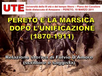 Slide della presentazione - Pereto