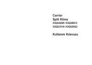 Carrier Split Klima Kullanım Kılavuzu - Alarko Carrier