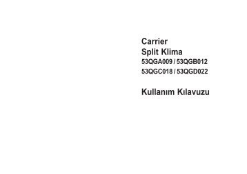 Carrier Split Klima Kullanım Kılavuzu - Alarko Carrier