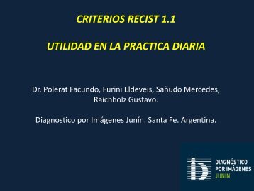 criterios recist 1.1 utilidad en la practica diaria - Congreso SORDIC