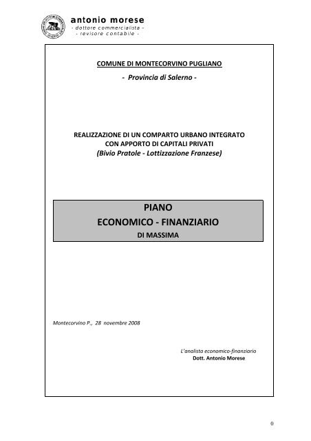 piano economico - finanziario - Comune di Montecorvino Pugliano