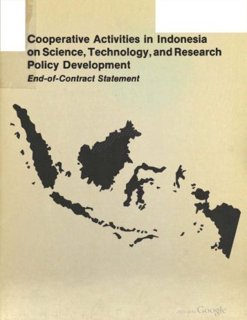 Cooperative Activities in Indonesia on Science, Technology, and ...