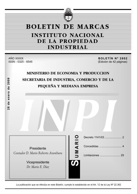 Marcas Concedidas 28-01-2009 2 - Instituto Nacional de la ...