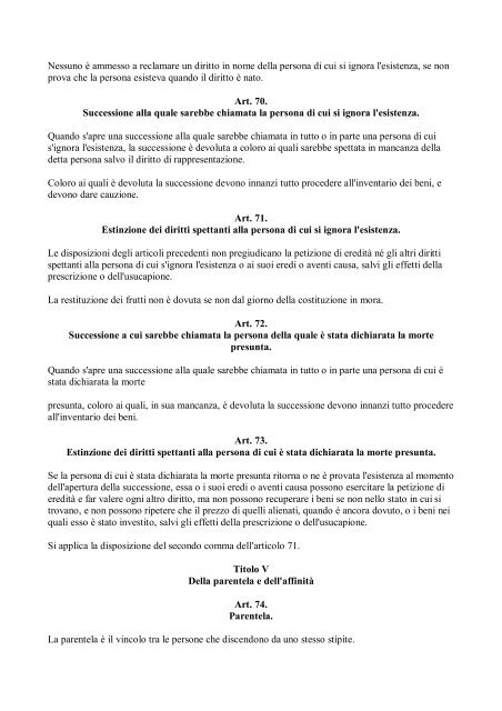 Codice civile (Regio Decreto 16 marzo 1942, n. 262) Libro ... - Ficiesse