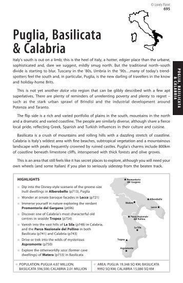 Puglia, Basilicata & Calabria - Lonely Planet