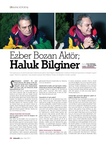 Ezber Bozan Aktör; - Oyun Atölyesi