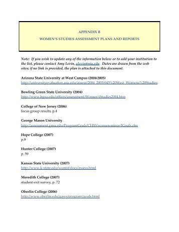 Questions for a New Century-Assessment Plans & Reports (PDF)