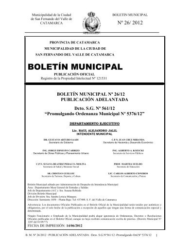 boletin municipal nº 003/2007 - Municipalidad de San Fernando del ...
