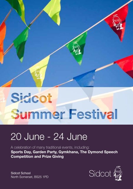 to download Sidcot Summer Festival Programme - Sidcot School