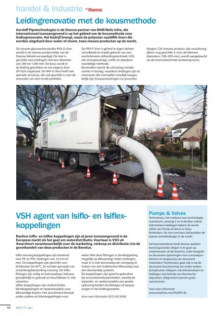 thema infrastructuur - H2O - Tijdschrift voor watervoorziening en ...