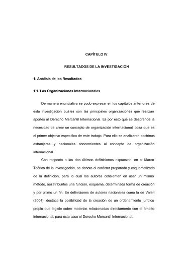 CAPÍTULO IV RESULTADOS DE LA INVESTIGACIÓN 1 ... - URBE