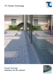 TTC Timmler Technology Façade Drainage Solutions for the exterior