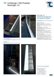 TTC Lichtdesign | LED-Produkte DrainLight 1.0 - TTC Technology