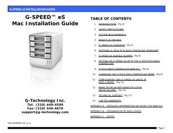 G-SPEED™ eS Mac Installation Guide