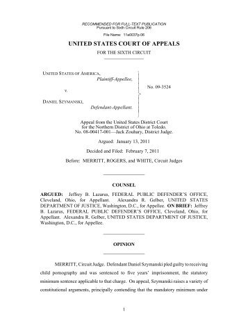 United States v. Szymanski - US Court of Appeals for the Sixth Circuit