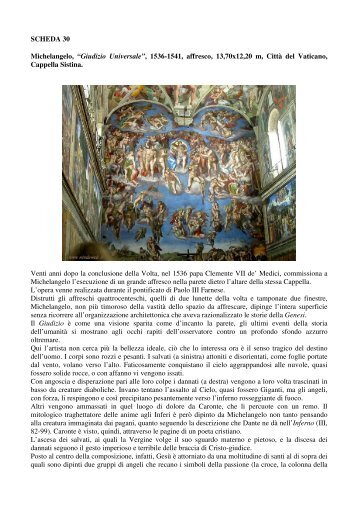 SCHEDA 30 Michelangelo, “Giudizio Universale ... - percorsi di arte