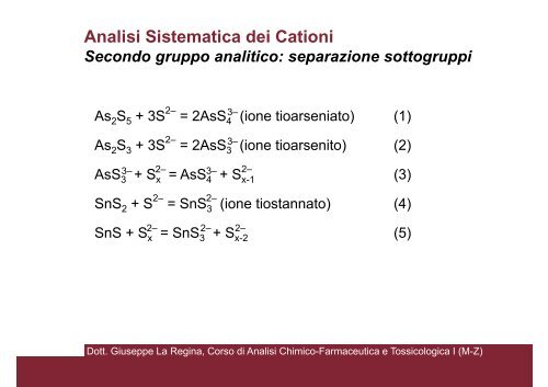 Analisi Sistematica dei Cationi - CTF