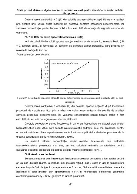 Studii privind utilizarea algelor marine ca sorbent low-cost pentru ...