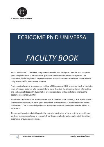 FACULTY BOOK - Ecricome