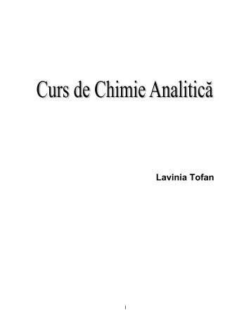 Curs de chimie analitica - Lavinia