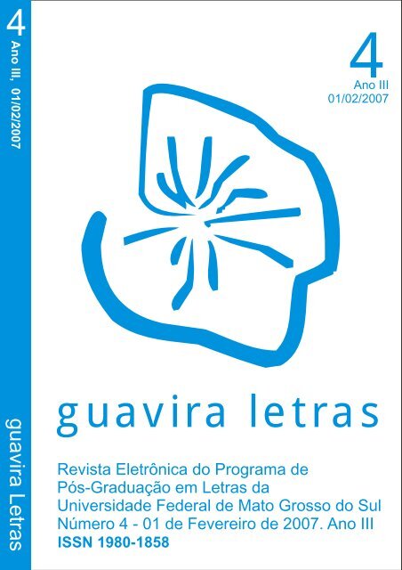 guavira letras - Programa de Pós-Graduação em Letras