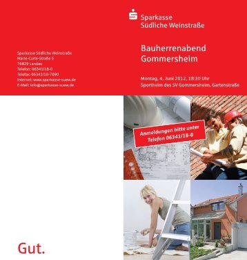 Flyer Sparkasse Südliche Weinstraße