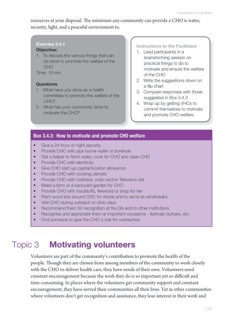 Community Health Volunteer's Training Manual - Population Council