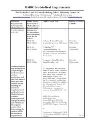 Download Umbc Pre-medical Requirements PDF