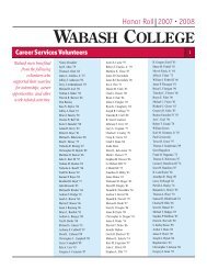 Career Services - Wabash College