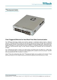 Time-Triggered Ethernet for Hard Real-Time Data Communication