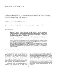 Isolation of Legionella pneumophila from clinical & environmental ...