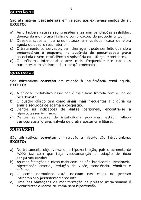 QUESTÃO 21 Sobre a insuficiência cardíaca congestiva, é ... - Fumarc