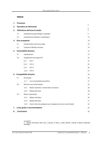 (Relazione Compatibilità Idraulica PAT Fumane) - Comune di Fumane