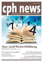 Aus- und Weiterbildung - CPH Chemie + Papier-Holding AG