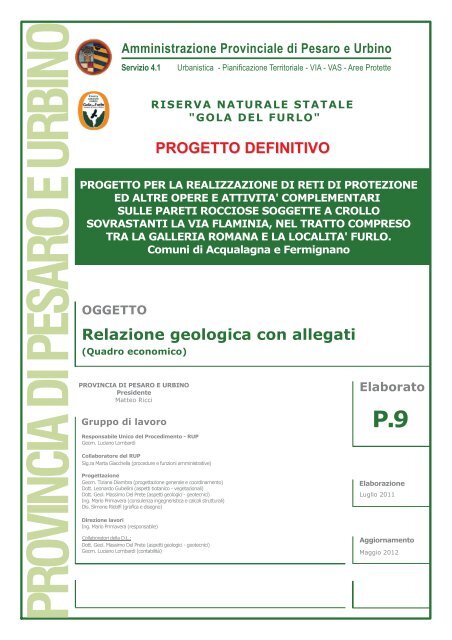 Relazione geologica con allegati PROGETTO DEFINITIVO