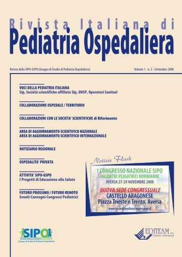 n. 3 - Settembre 2008 - SIPO - Società Italiana di Pediatria ...