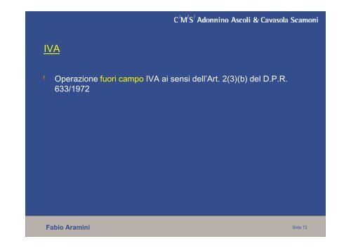 Il conferimento, la cessione d'azienda, il conferimento e lo scambio ...