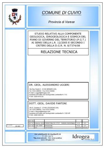 Relazione e Norme Geologiche (4560 Kb) - Portale di cartografia on ...