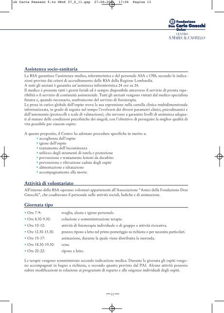 ok Carta Pessano f.to OKx6 27_6_11.qxp - Fondazione Don Carlo ...
