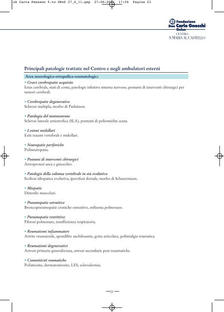 ok Carta Pessano f.to OKx6 27_6_11.qxp - Fondazione Don Carlo ...