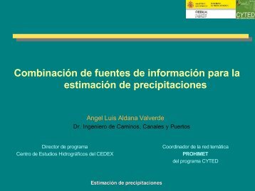 Estimaciones de precipitaciones - Centro de Estudios Hidrográficos ...