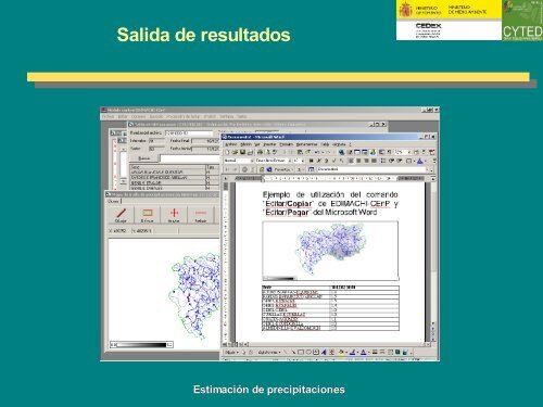 Estimaciones de precipitaciones - Centro de Estudios Hidrográficos ...