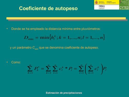 Estimaciones de precipitaciones - Centro de Estudios Hidrográficos ...