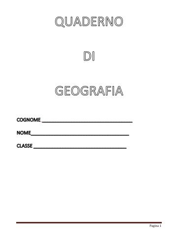 quaderno di geografia 4 - Giovanni.Mastrorocco.Name