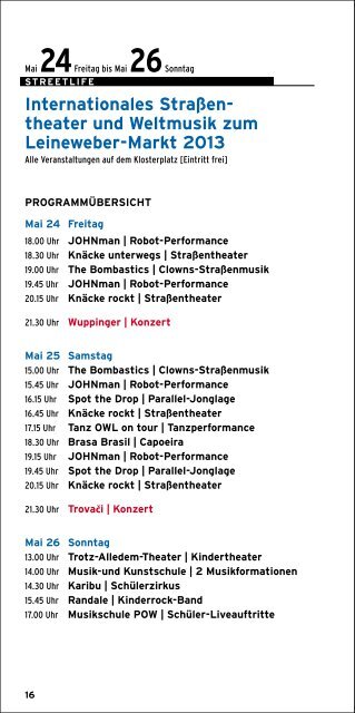 Programm Kultursommer - Kulturamt Bielefeld