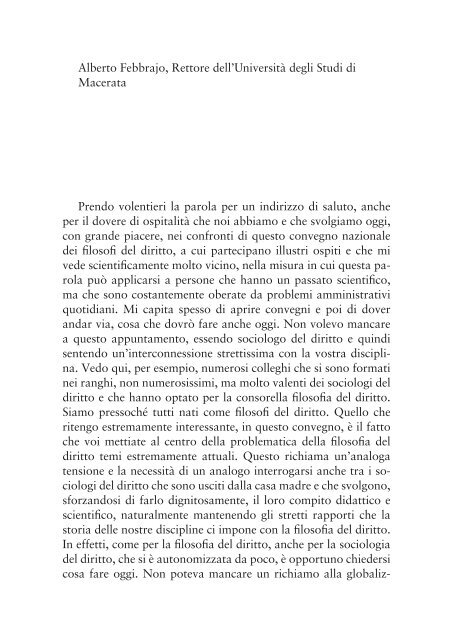 Diritto, politica e realtà sociale nell'epoca della globalizzazione