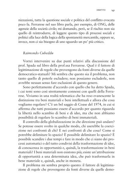 Diritto, politica e realtà sociale nell'epoca della globalizzazione